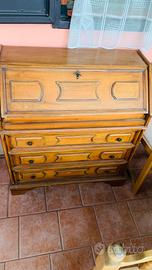 Antico Scrittoio scrivania cassettiera in legno