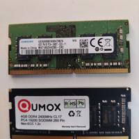 2 banchi RAM 4 GB DDR3 Samsung e Qumox