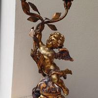 Candeliere antico dorato