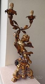 Candeliere antico dorato