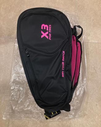 Borsone Padel Pors Tres Nero&Fucsia CON CARTELLINO