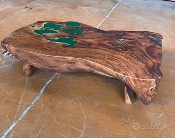 Tavolo da caffé in radice di Tek artigianale