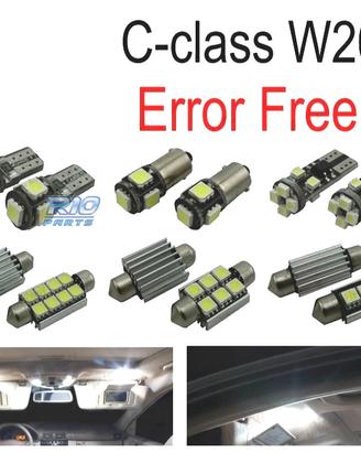KIT 9 LAMPADE LED INTERNE PER MERCEDES CLASSE C W2