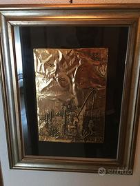 BOROS ISTVAN BASSORILIEVO DORATO AUTENTICATO