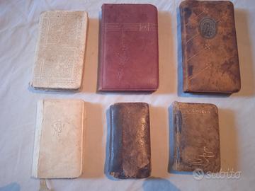 6 piccoli libri da preghiera d'epoca 
