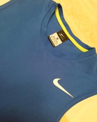 👚 CANOTTA SMANICATA NIKE DRI-FIT BLU
