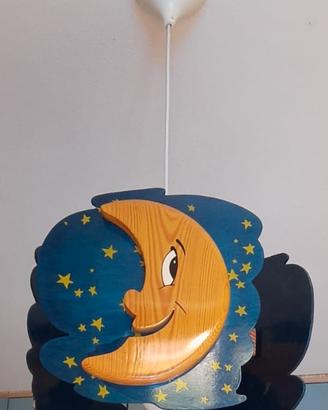 LAMPADARIO LEGNO bimbi luna e stellato
