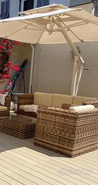 Comodo ombrellone da esterno