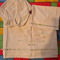 3 completi. Set lenzuolo bambini navicella