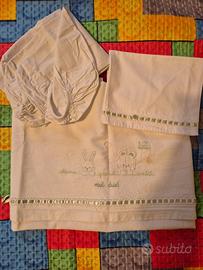 3 completi. Set lenzuolo bambini navicella