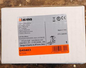 Bticino blocco differenziale salvavita