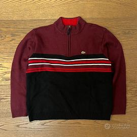 Lacoste Golfino Vintage Zip-Up Di Lana | Taglia M