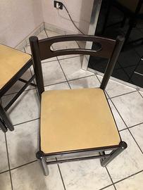 Sedie in legno wenge’ e seduta in alcantara