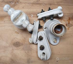 Isolatori e portalampada porcellana