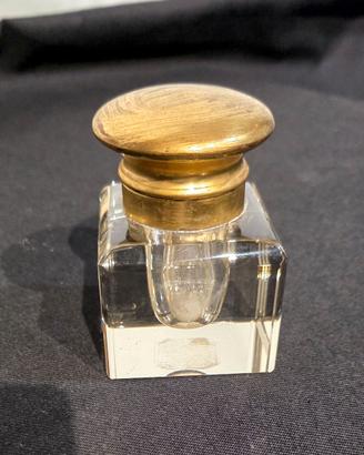 Antico Calamaio in Vetro e ottone fine 1800