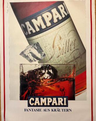 Poster vintage CAMPARI BOTTIGLIA BITTER ERBE