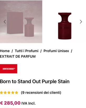 Profumo Born to stand out purple stain