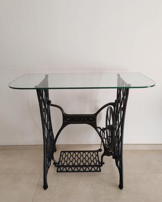 Consolle/ingresso con struttura macchina da cucire