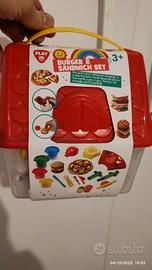 gioco creativo per bambini, set panini e burger 