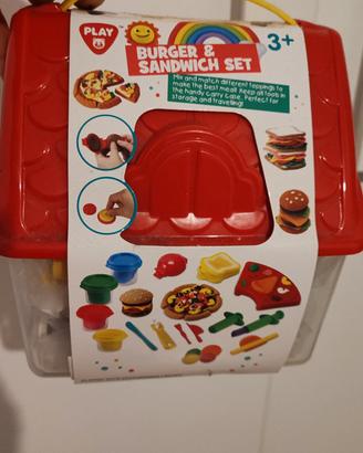 gioco creativo per bambini, set panini e burger 