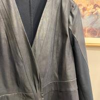 Giacca in ecopelle nera taglia 46/48