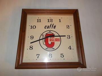 vecchio orologio pubblicitario caffe cagliari 1960