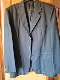 Giacca blue da uomo in pura lana vergine taglia 54