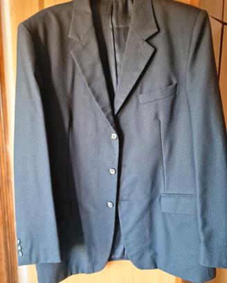 Giacca blue da uomo in pura lana vergine taglia 54