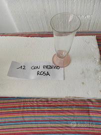 12 bicchieri piedino Rosa 