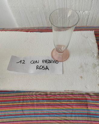 12 bicchieri piedino Rosa 