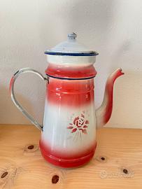 Caffettiera vintage in Metallo Smaltato