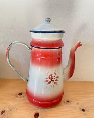 Caffettiera vintage in Metallo Smaltato