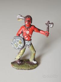 Soldatino Indiano Sioux Lakota scudo ascia Landi