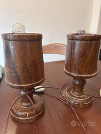 abat jour in legno  d'ulivo