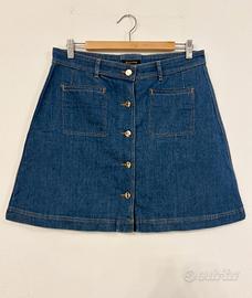 MASSIMO DUTTI Gonna in jeans denim bottoni
