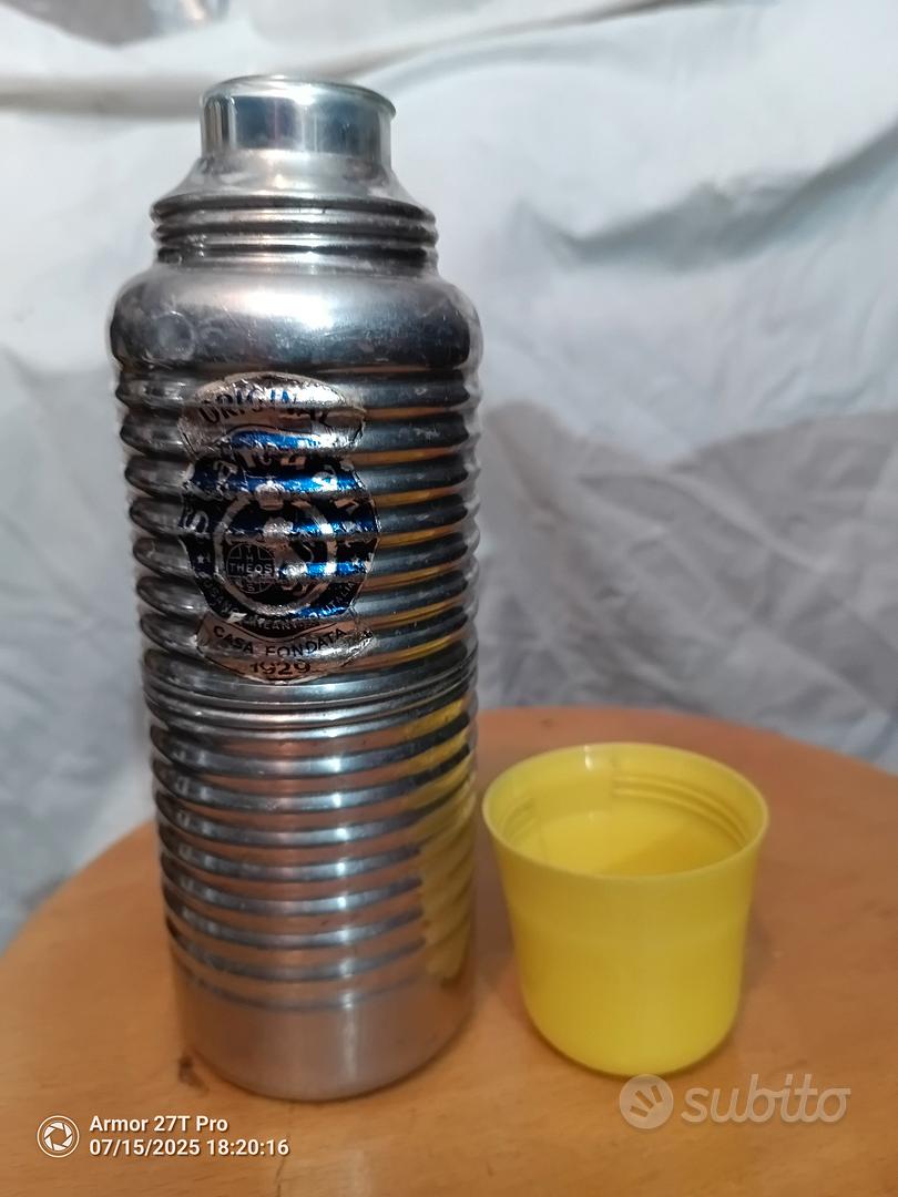 Thermos Vintage Années 50 – Aluminium – Italien – Déco Rétro Bar