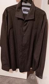Camicia nera, da uomo, gessata.