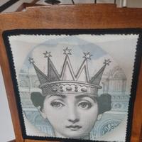 Coppia sedie motivi Fornasetti vera rarità 