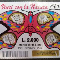 Biglietto gratta e vinci in lire antico vintage