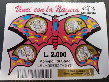 Biglietto gratta e vinci in lire antico vintage