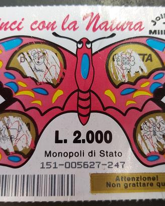 Biglietto gratta e vinci in lire antico vintage