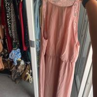 Vestito rosa antico lungo