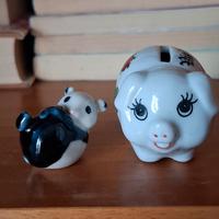 Soprammobile mini salvadanaio in ceramica