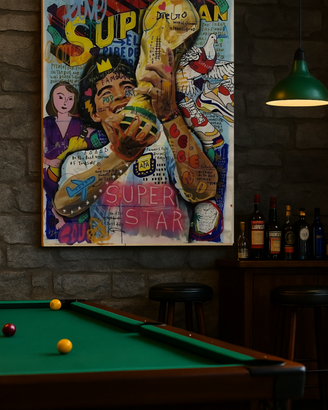 Quadro su tela Maradona-70x100 cm
