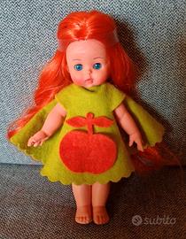 Mini Furga Eva Capelli Rossi Bambola vintage 16 cm