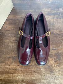 Ballerine con cinturino invernici bordeau n39.5/40