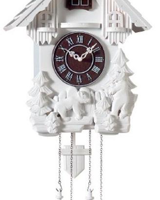 Orologio cucù in legno intagliato con movim.quarzo