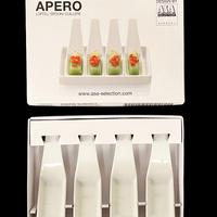 Set di 4 cucchiai per aperitivo in porcellana ASA