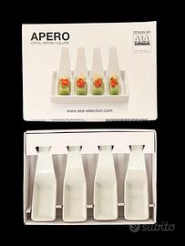 Set di 4 cucchiai per aperitivo in porcellana ASA