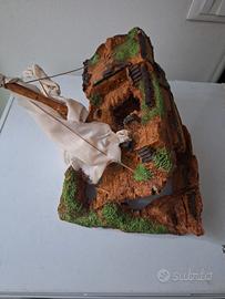 decorazione  per acquari nuovi mezza nave